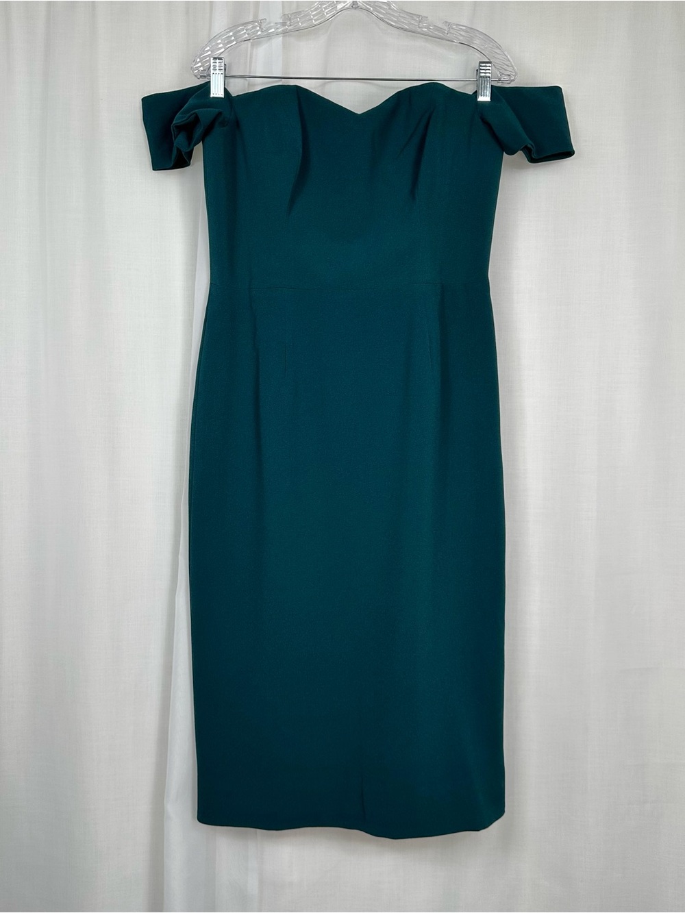 Dress The Population Bailey Off Shoulder Corset Midi Dress Pine Green Size L